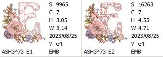 Autumn and Lace Monogram Monogram E