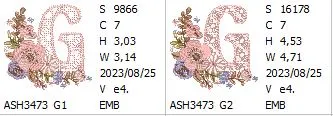 Autumn and Lace Monogram Monogram G