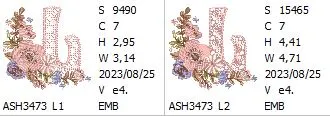 Autumn and Lace Monogram Monogram L