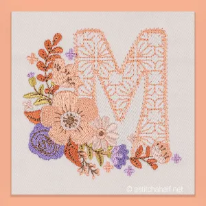 Autumn and Lace Monogram Monogram M
