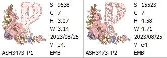 Autumn and Lace Monogram Monogram P