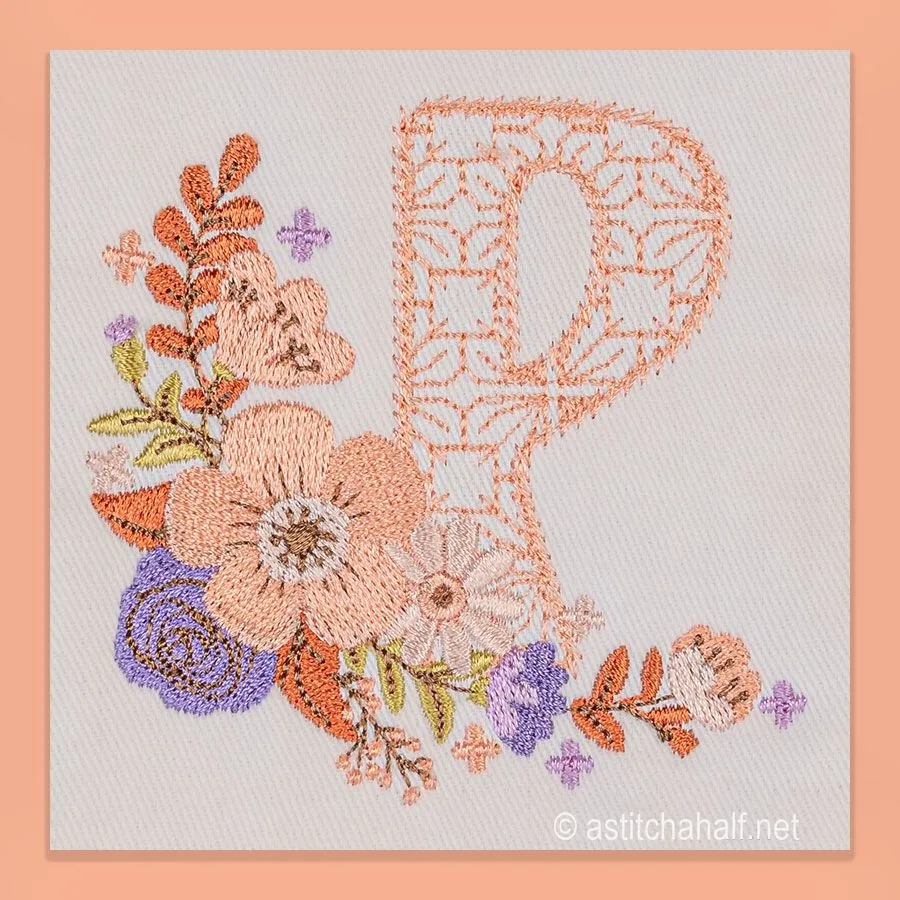 Autumn and Lace Monogram Monogram P