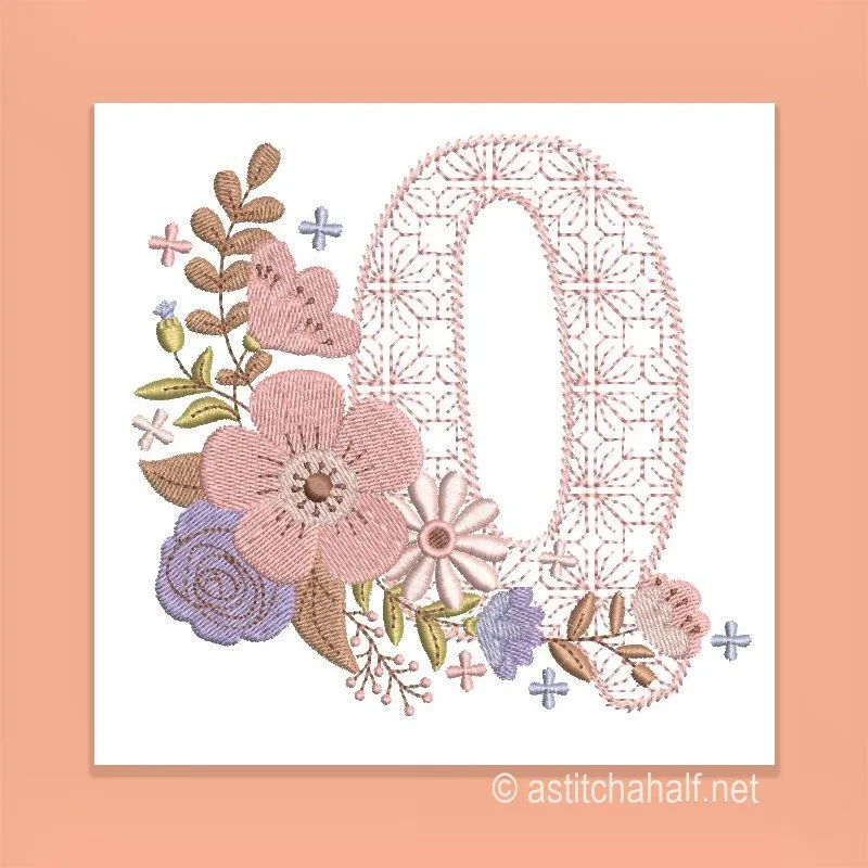 Autumn and Lace Monogram Monogram Q