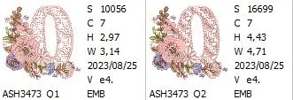 Autumn and Lace Monogram Monogram Q