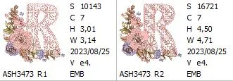 Autumn and Lace Monogram Monogram R