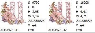 Autumn and Lace Monogram Monogram U