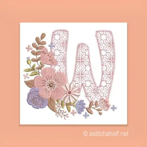 Autumn and Lace Monogram Monogram W
