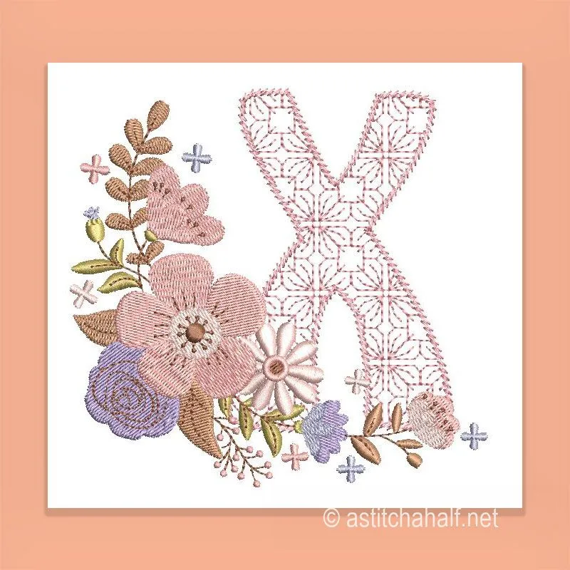 Autumn and Lace Monogram Monogram X