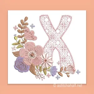 Autumn and Lace Monogram Monogram X
