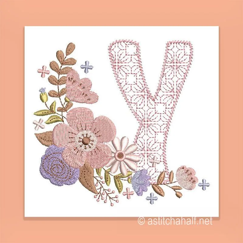 Autumn and Lace Monogram Monogram Y