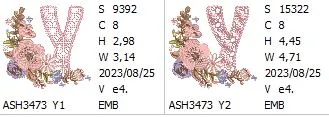 Autumn and Lace Monogram Monogram Y