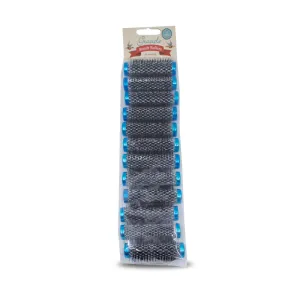 Grace 15mm Metal Brush Rollers Blue 12 Pack