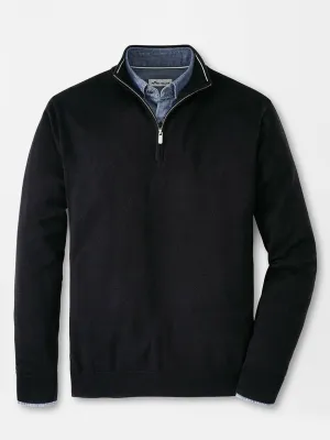 Peter Millar Autumn Crest Quarter-Zip in Black