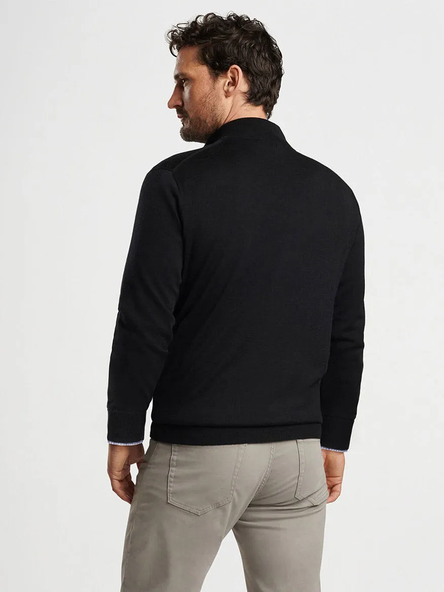 Peter Millar Autumn Crest Quarter-Zip in Black