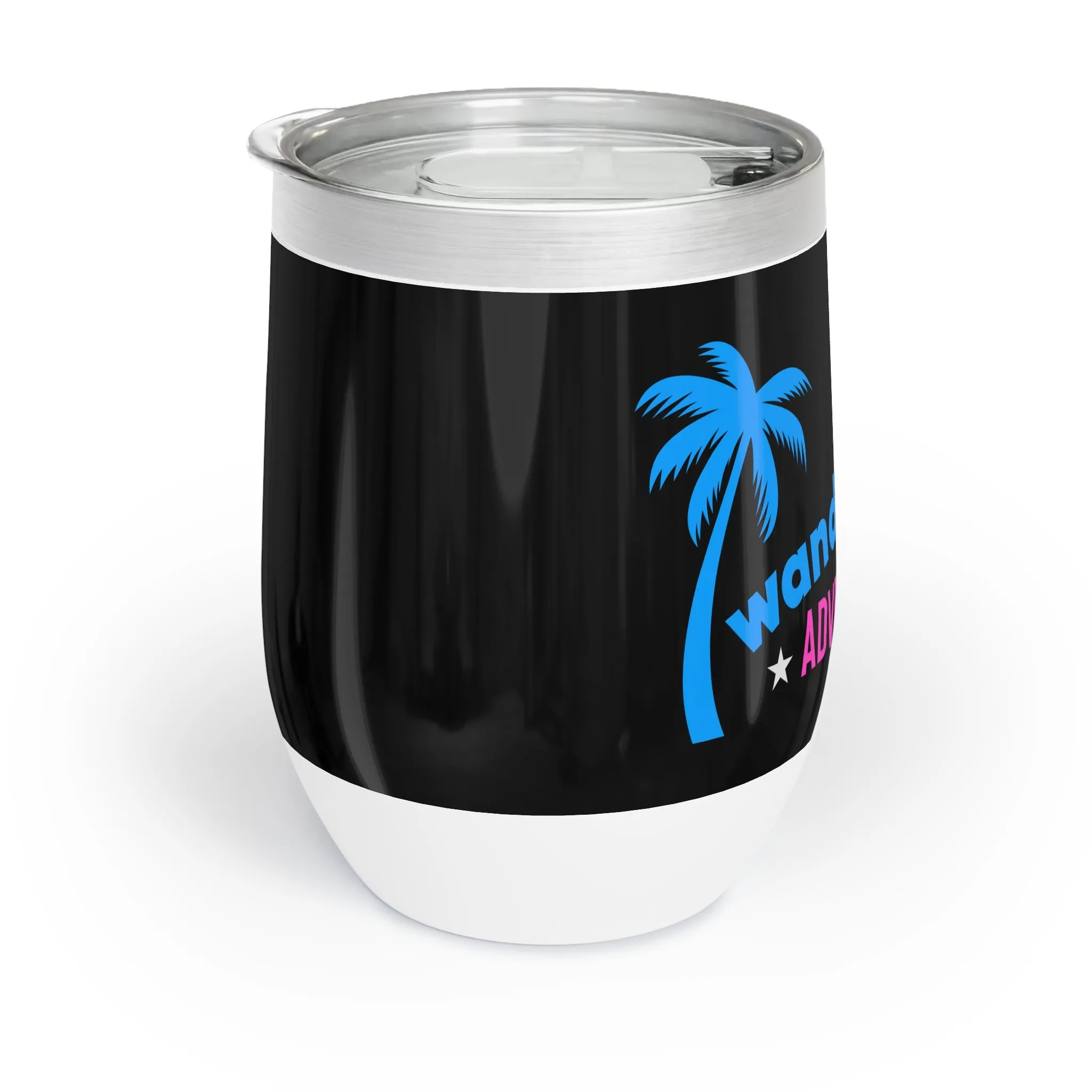 wanderLuSt ADVENTURES Black Chill Wine Tumbler